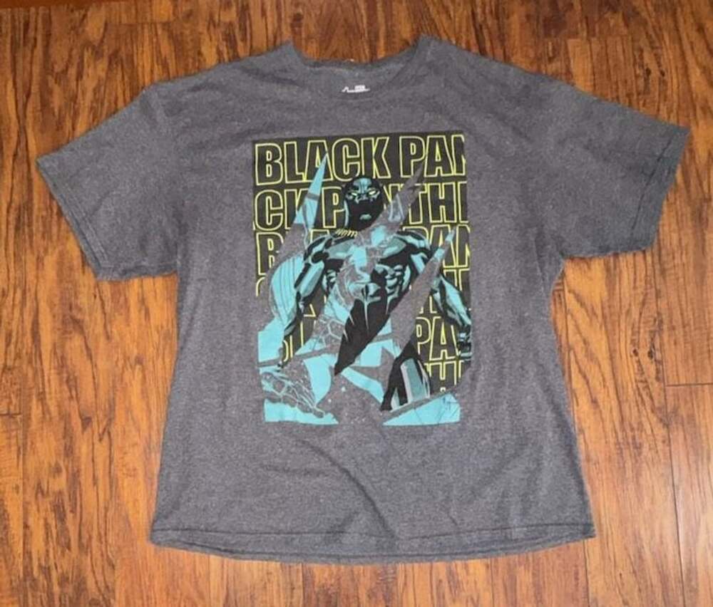Marvel Avengers Black Panther Graphic T-Shirt XL Gray